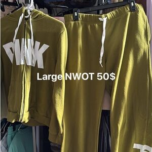 Victoria's Secret Olive Hoodie and Sweatpants Set